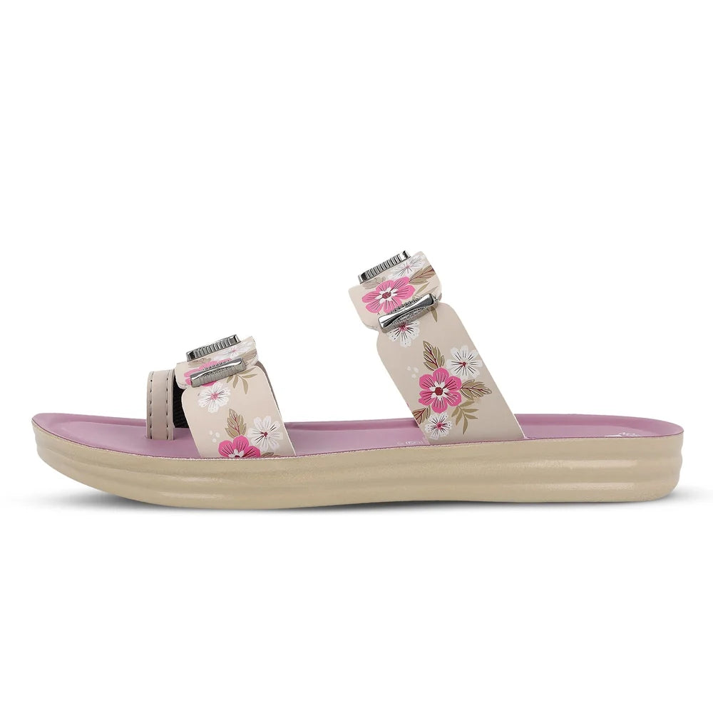 Ladies Sandals for Women – Stylish Floral Casual Slippers with Comfortable Platform Sole