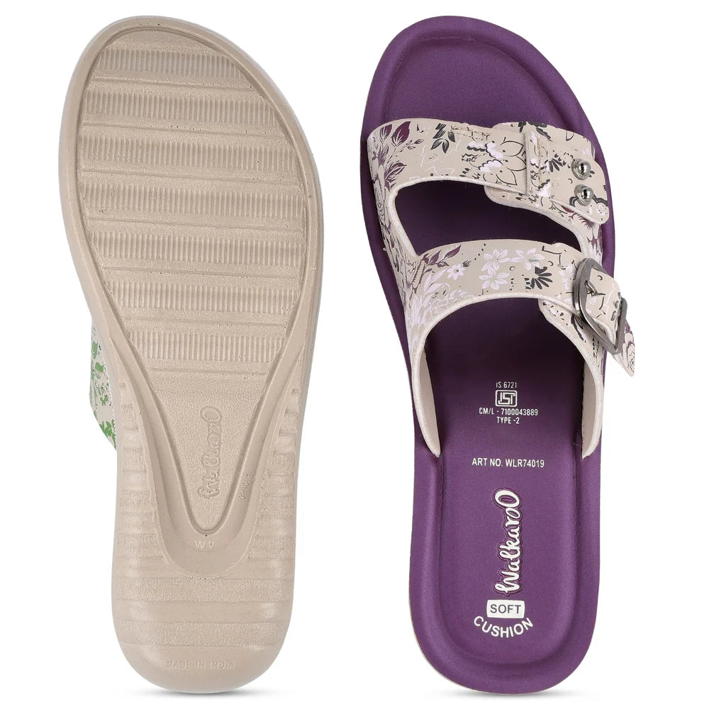 Ladies Sandals, Women’s Slippers – Floral Design Platform Sandals for Casual & Daily Wear