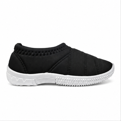 Fun Souls Boys Casual Slip-On Shoes Blue - Black Slip-On Casual Walking Shoes – Lightweight Knit Sneakers with Textured Non-Slip Sole