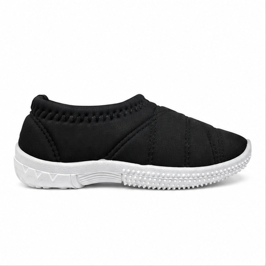 Fun Souls Boys Casual Slip-On Shoes Blue - Black Slip-On Casual Walking Shoes – Lightweight Knit Sneakers with Textured Non-Slip Sole